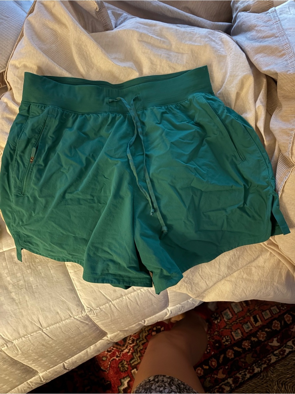lululemon athletica Teal Athletic Drawstring Shorts